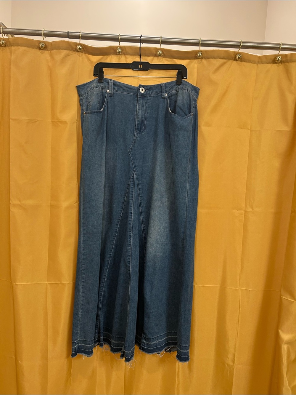 Women’s Blue Denim Maxi Skirt - Casual Flared Jeans ***Sz 14